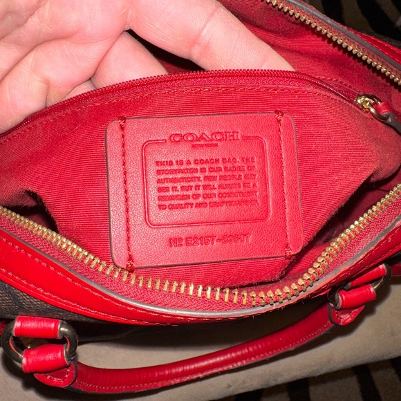 COACH Rowan Satchel In Signature Canvas with long strap VERY GOOD CONDITION - Picture 10 of 10